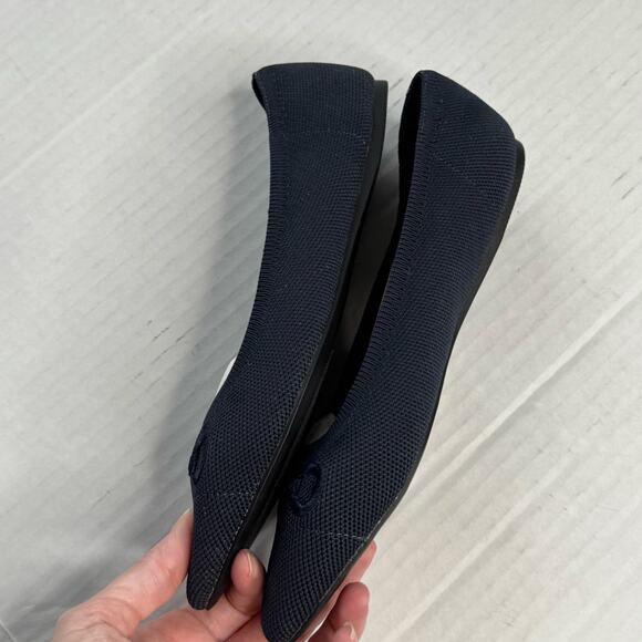 Market & Spruce Pointed Horsebit Embroidered Knit Flat Shoes - Blue NEW Size 6.5 - Picture 4 of 8